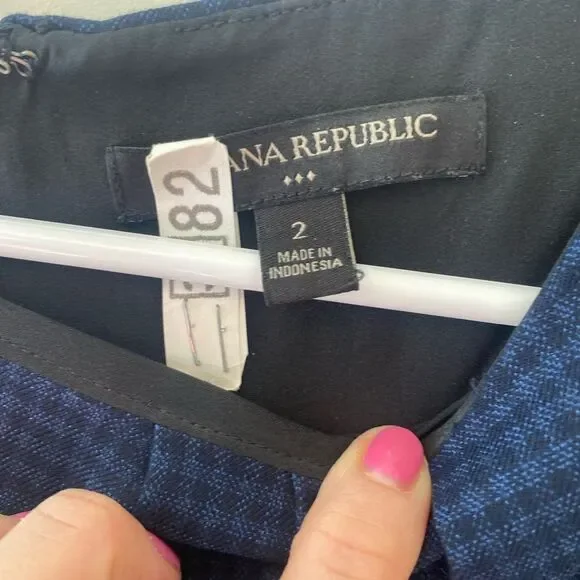 Banana Republic Blue and Black Checkered suit dress - Picture 2 of 4